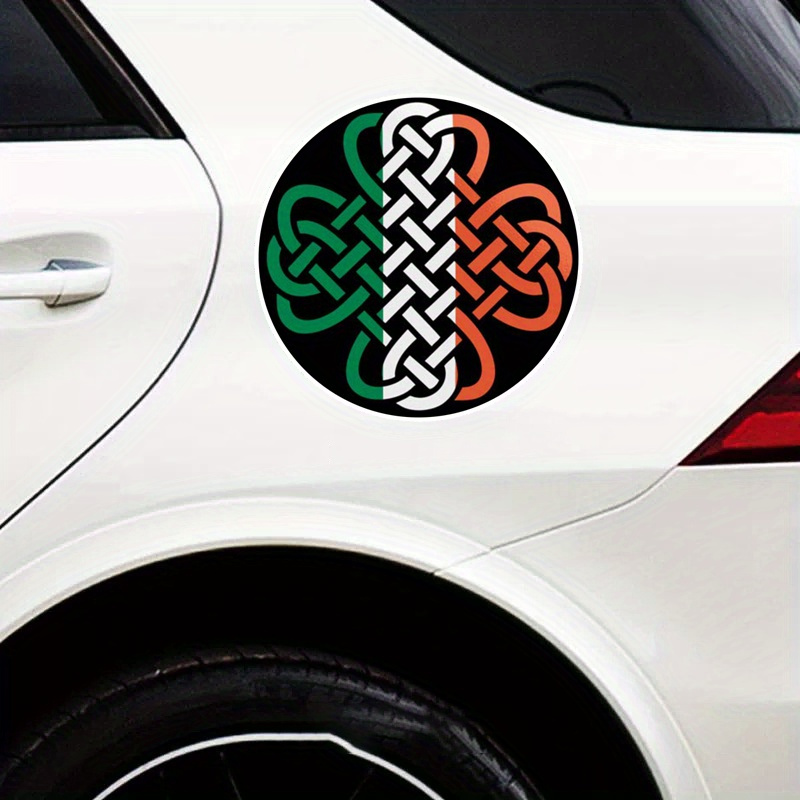 

Celtic Knot Irish Flag Irish Waterproof Vinyl Sticker Car Bumper Laptop Window Decal