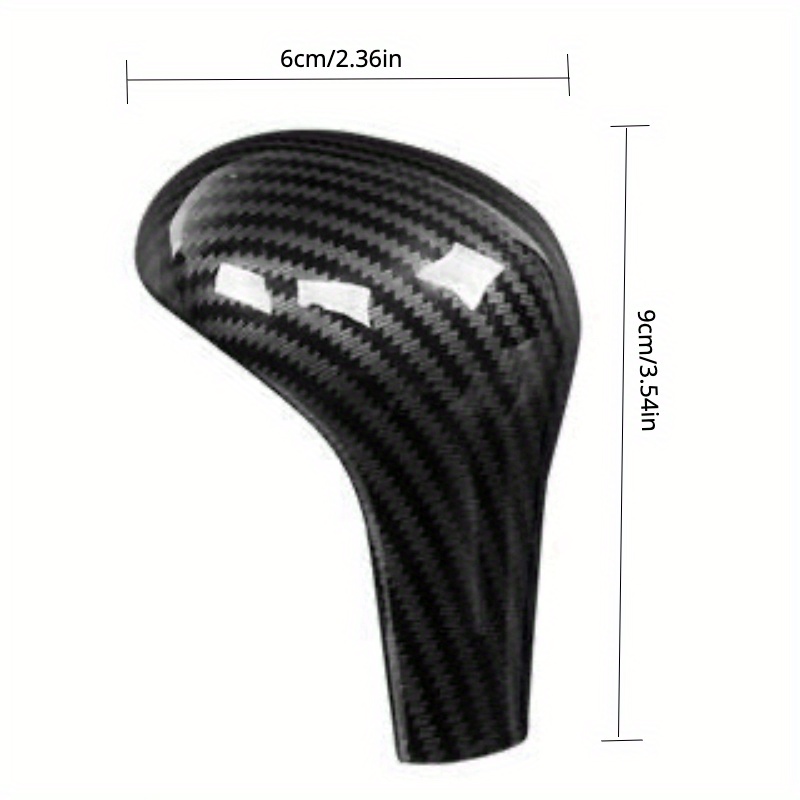 Image of For For A4 For A5 For A6l For Q5 For Q7 Car Decoration Carbon Fiber Pattern Texture Gear Shift Knob Head Cover Cap Trim