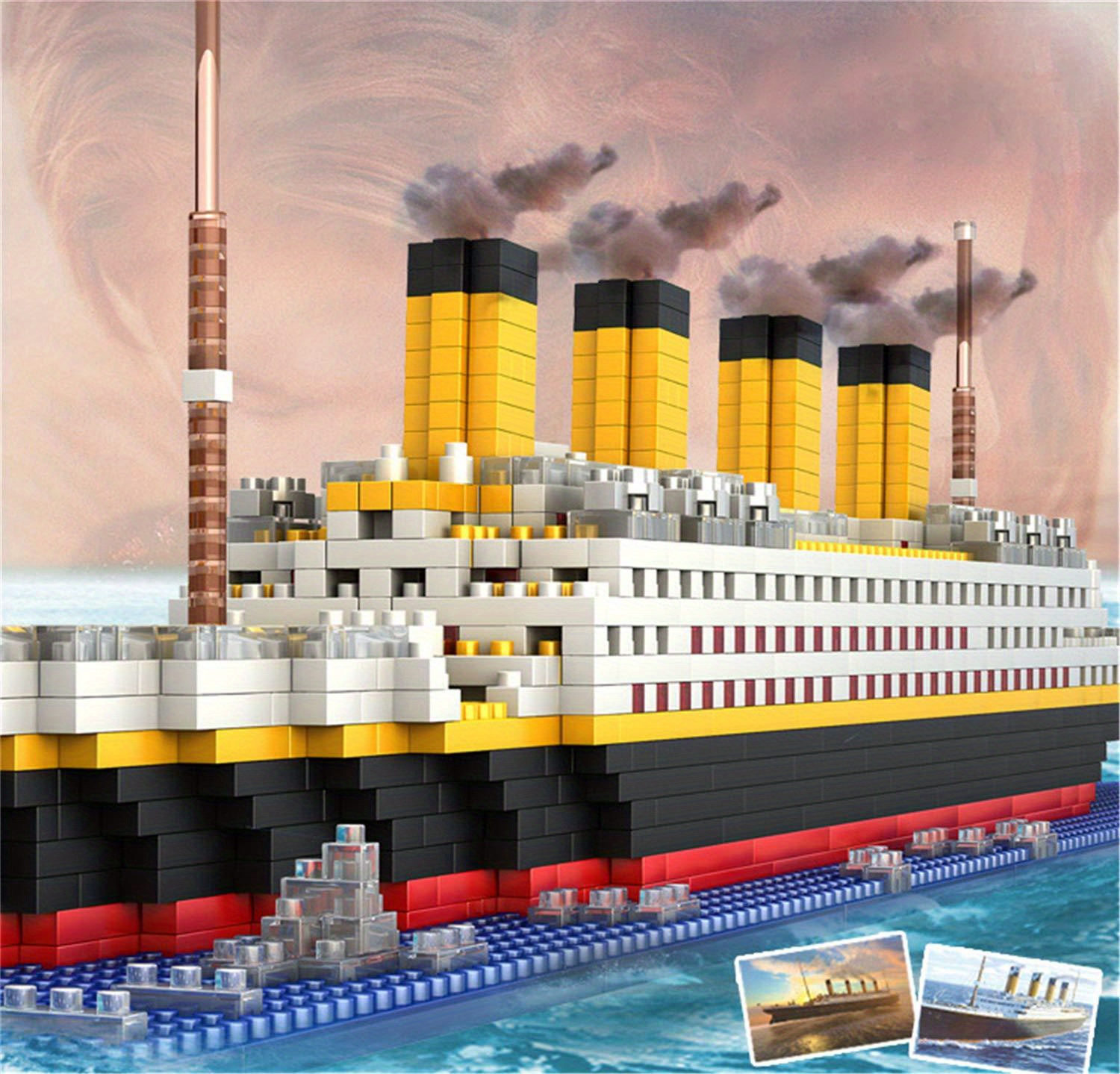 ship model building block set 3d puzzle sets diy educational toys bricks toy with mini blocks gift for   adults halloween thanksgiving day christmas gift best for christmas   thanksgiving details 0