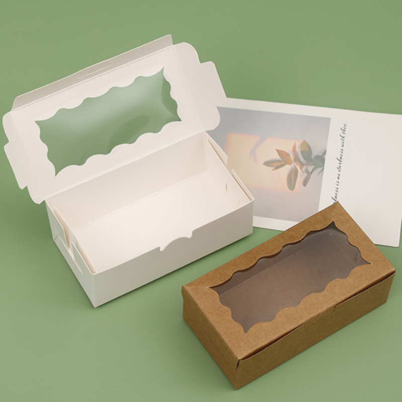 Paquete de 10 cajas mixtas para tartas de 10 x 10 x 2.5 pulgadas con  ventana, cajas de panadería, postre, cupcake, donas y pasteles, embalaje de