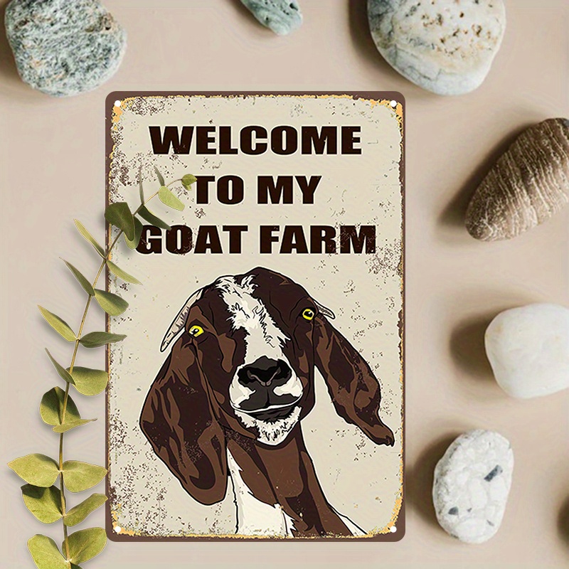 

1pc 8x12inch (20x30cm) Aluminum Sign Metal Sign Welcome To My Goat Farm Poster Painting Sign Vintage Wall Decor