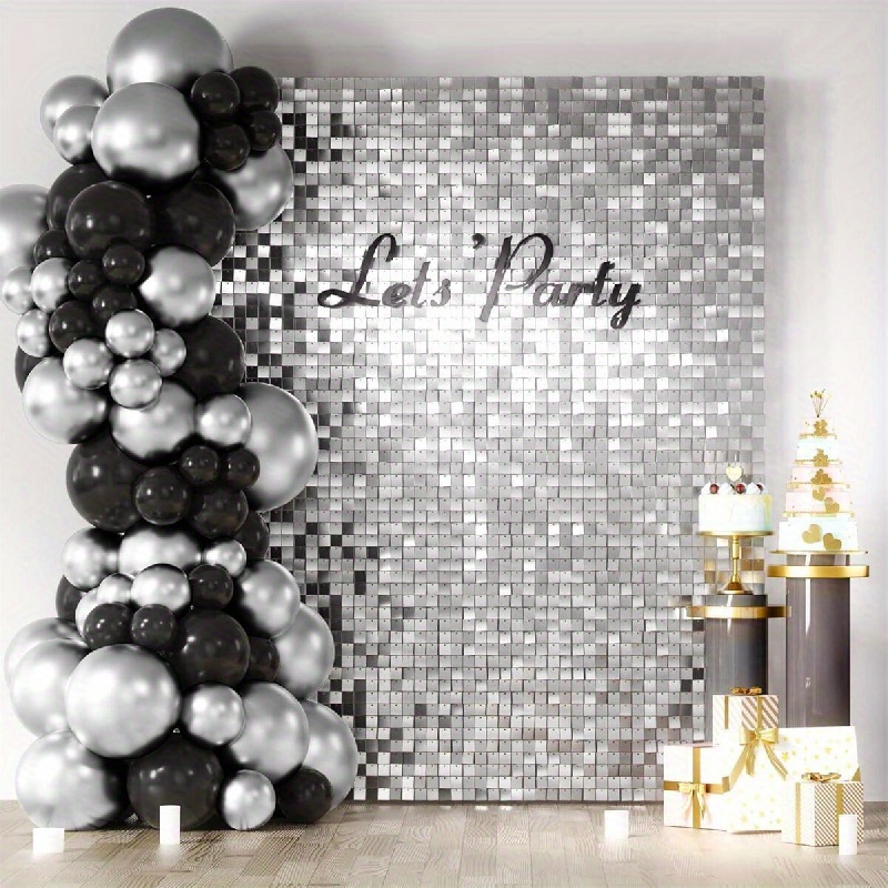 Fish Scales Sequin Shimmer Wall Backdrop Panel Photo - Temu