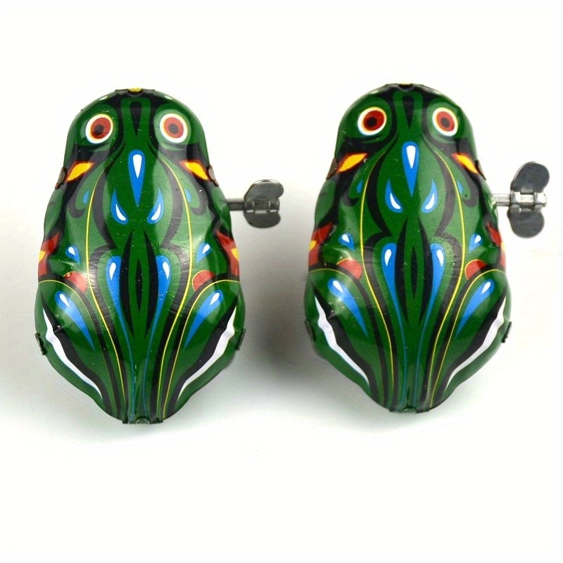 2PCS Wind up Frog Toy Cute Clockwork Jumping Frog Toys Kids Gift Toy