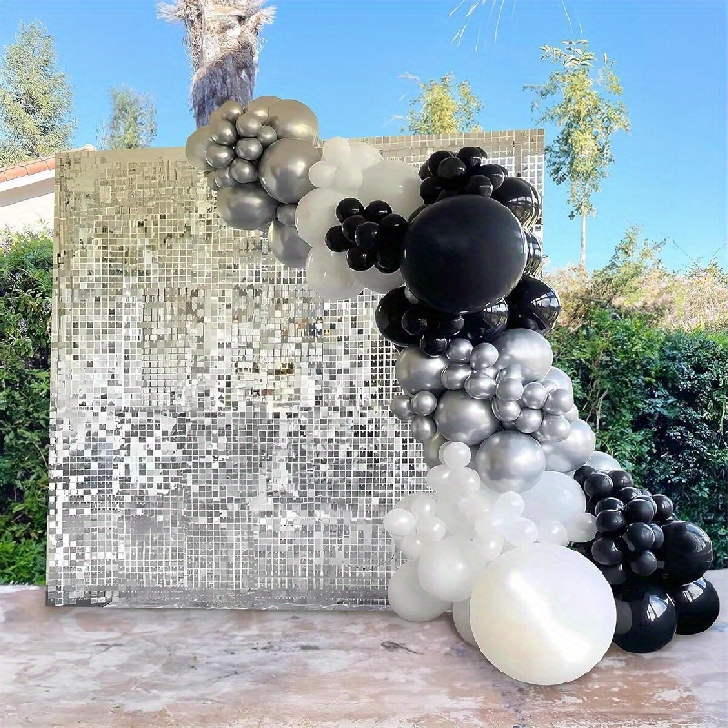 Sfondo Parete Luccicante Argento - 24 Pannelli, Per Matrimoni, Compleanni, Fest - Foto 6