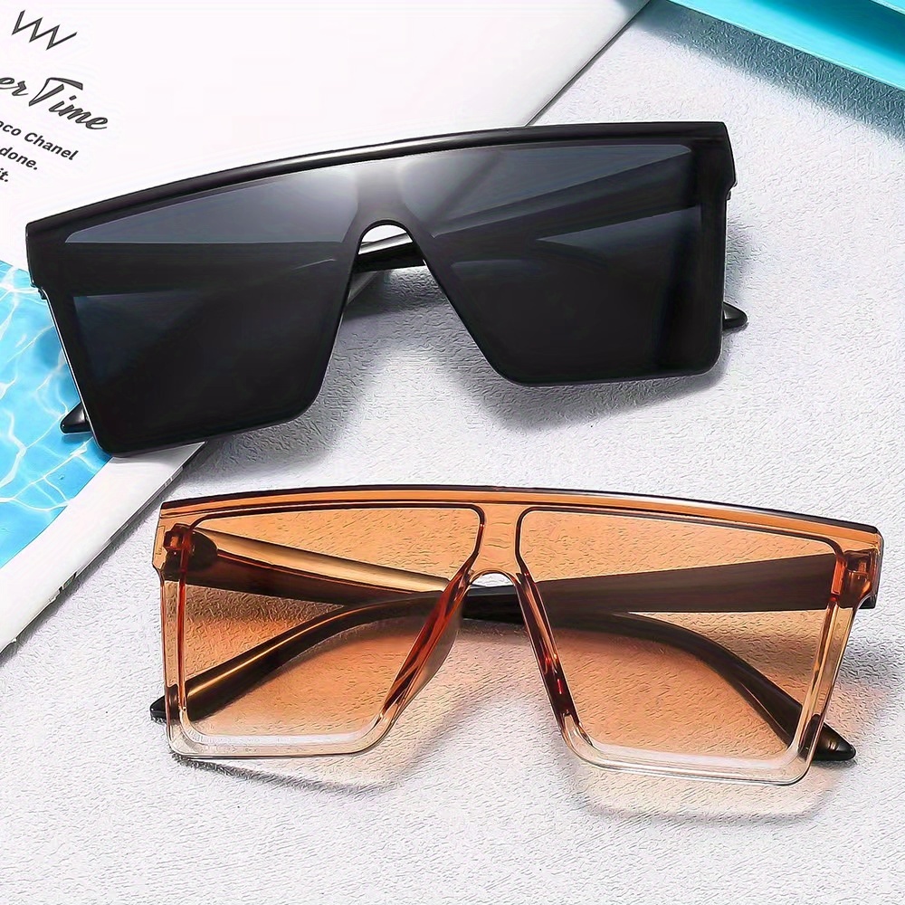 Oversized Sunglasses Women Men Gradient Lens - Temu