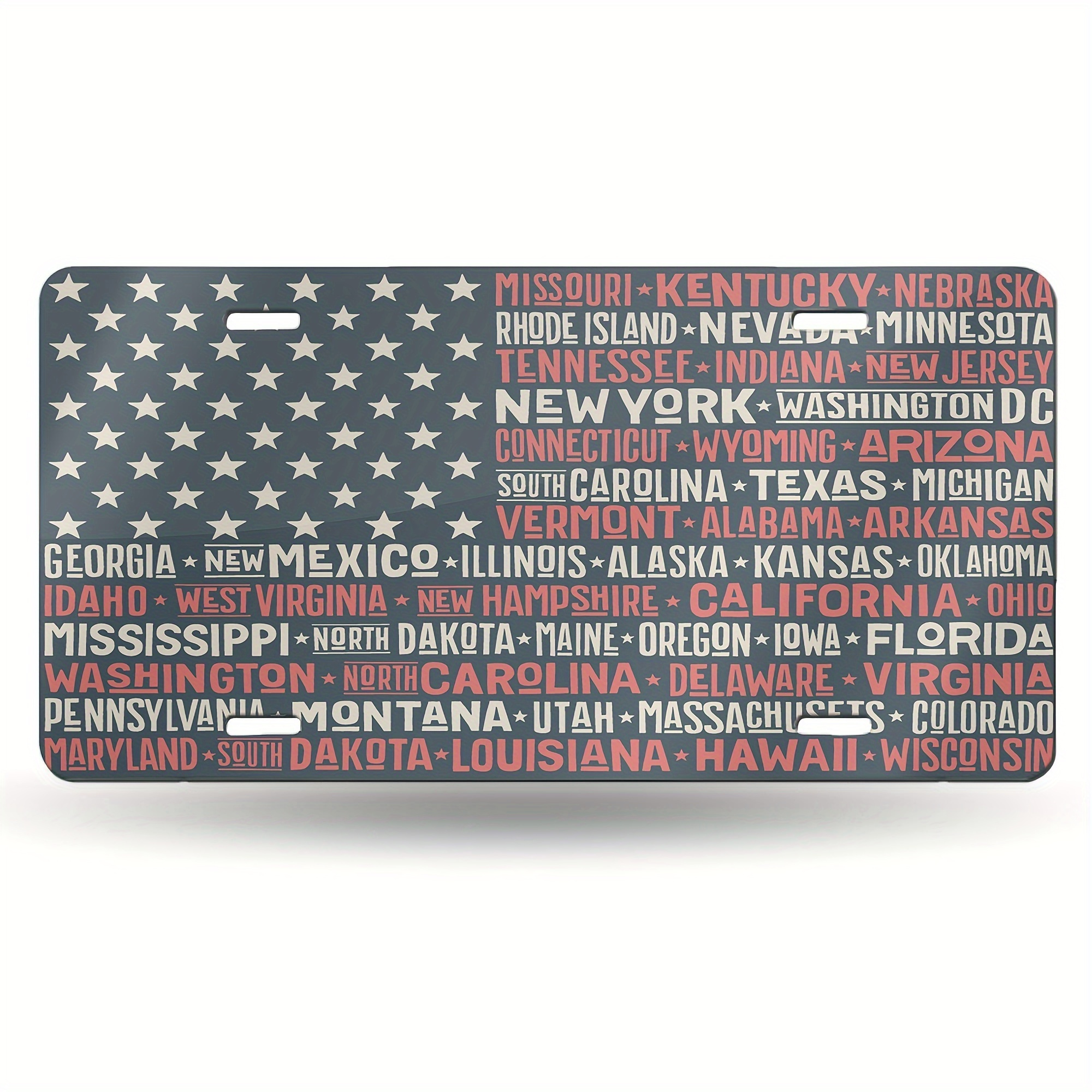 American Fishing Flag License Plate Aluminum 6 Inch X 12 Inch Car Tag Metal  Car Plate Novelty Car Decoration Vanity Tag General Car Front License