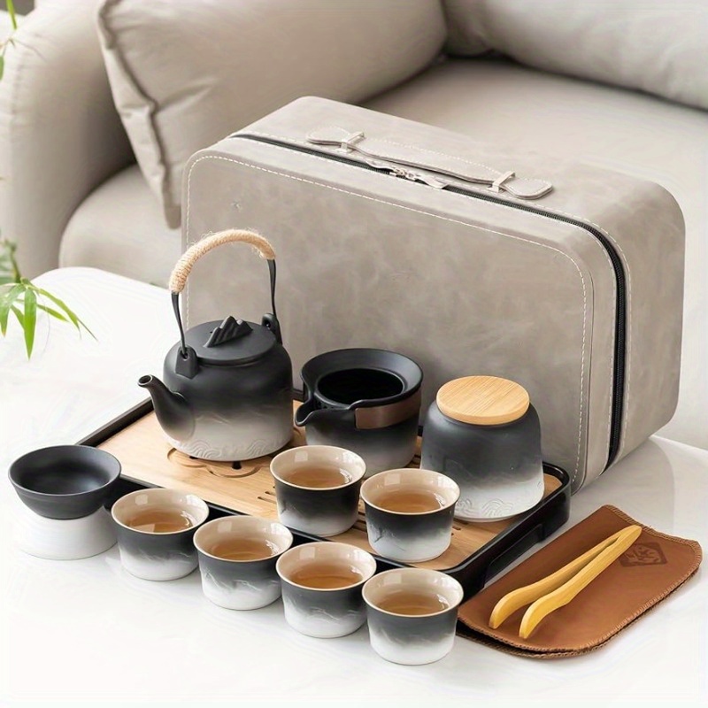 6Pcs Tea Pot Set, Orchid Pattern Vintage Brass Tea Cup Kit for Adults Tea  Lovers Women Men