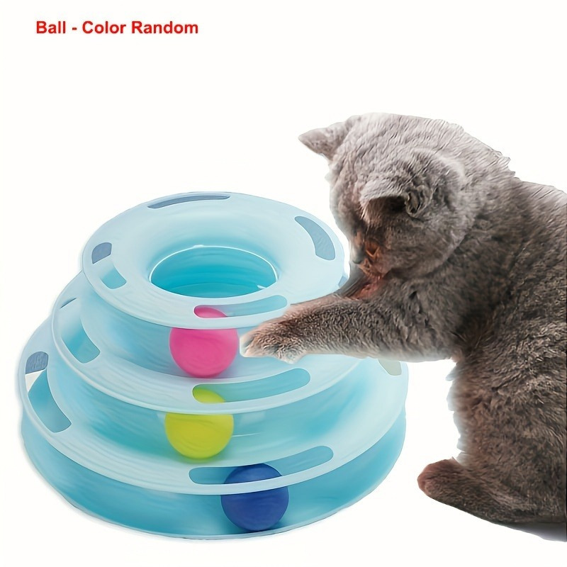 

Interactive 3-layer Cat Tower Toy With Colorful Balls - Educational Play Track For Indoor Cats, Fun Exercise & Puzzle Game Cat Toys Cat Toys For Indoor Cats