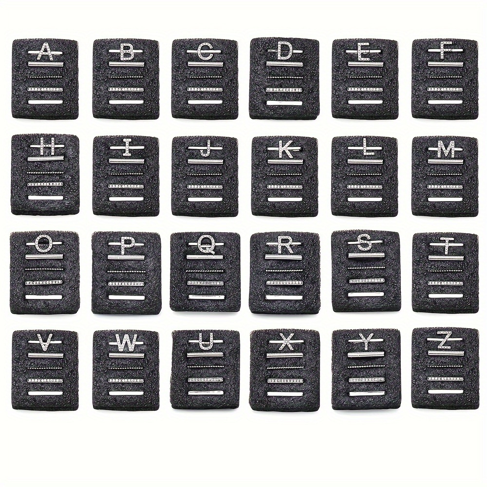 Hot 2024 New Shiny Alphabet Initial Letter Watchband Ring Loops, Luxury Rhinestone Watch Strap Charms Decorations 5pcs Alphabet Initial Letter Watchband Rings Loops Compatible With Watch Garmin Smartwatch (A-Z)