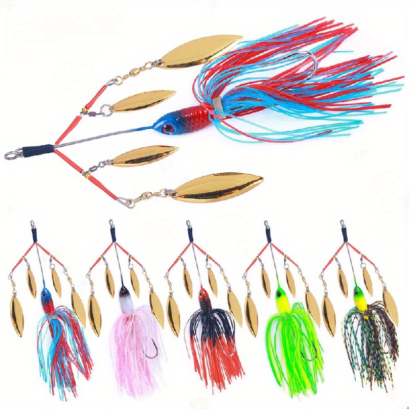 Premium Fishing Jig Spinners Willow Spinner Blades Crappie - Temu