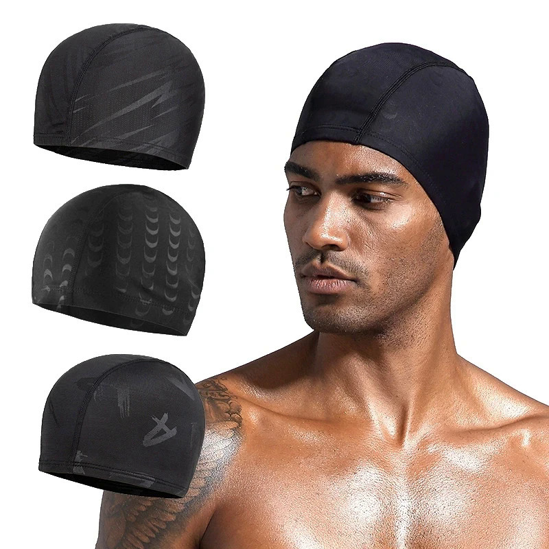 6pcs Silicone Swimming Cap, Waterproof Unisex No-Slip Swimming Hat for  Adults Woman and Men One Size Hat 