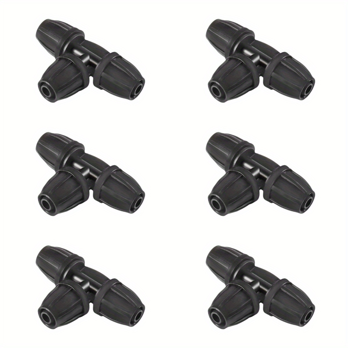 

6pcs 5/16" Tubing Irrigation Fittings Kit, Drip Irrigation Barbed Connectors With Locked Nut, Compatible With 12mm Id Drip Tubing, Plastic Construction For Garden Watering Systems