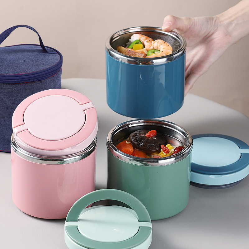 

1pc Insulated Lunch Box, Stainless Steel 304 Food Grade Student Meal Box, Insulated Bucket, Portable Large Capacity Bento Box