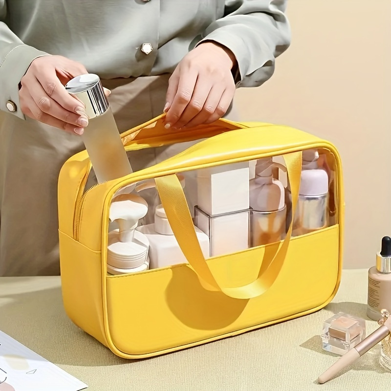 

1 Pc Large Capacity Toiletry Wash Handbag, Lightweight Portable Carry On Makeup Storage Bag