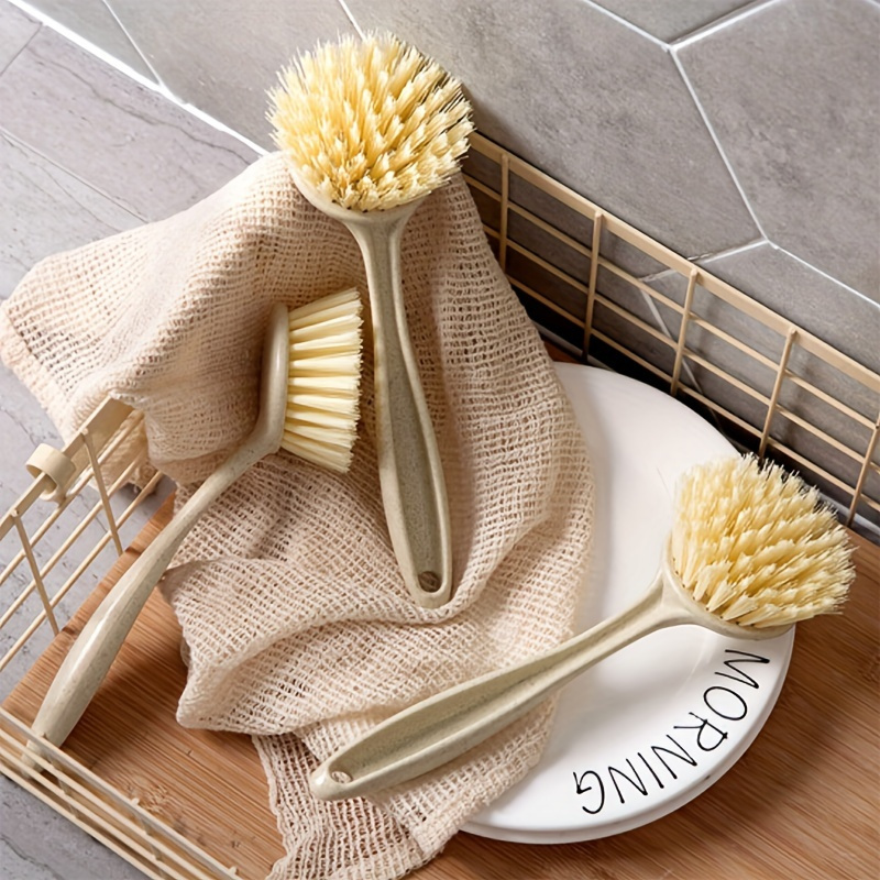 6pcs pot brush long handle multi functional kitchen cleaning brush pot washing brush dishwashing brush   kitchen scrub brush pans and pots brush kitchen sink countertop scrub brush cleaning supplies cleaning tool details 2