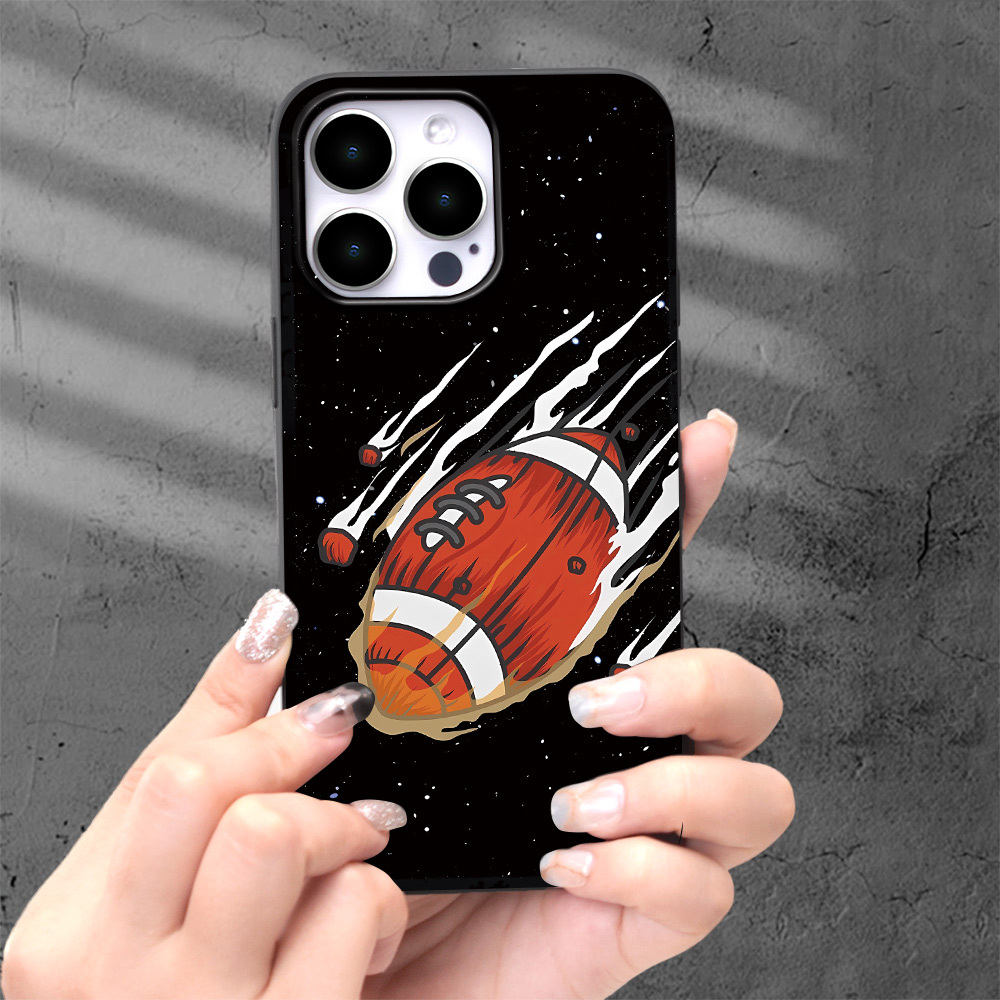 

Creative Rugby Print Phone Case For Iphone 15 14 11 Xs Xr X 7 8 Plus Pro