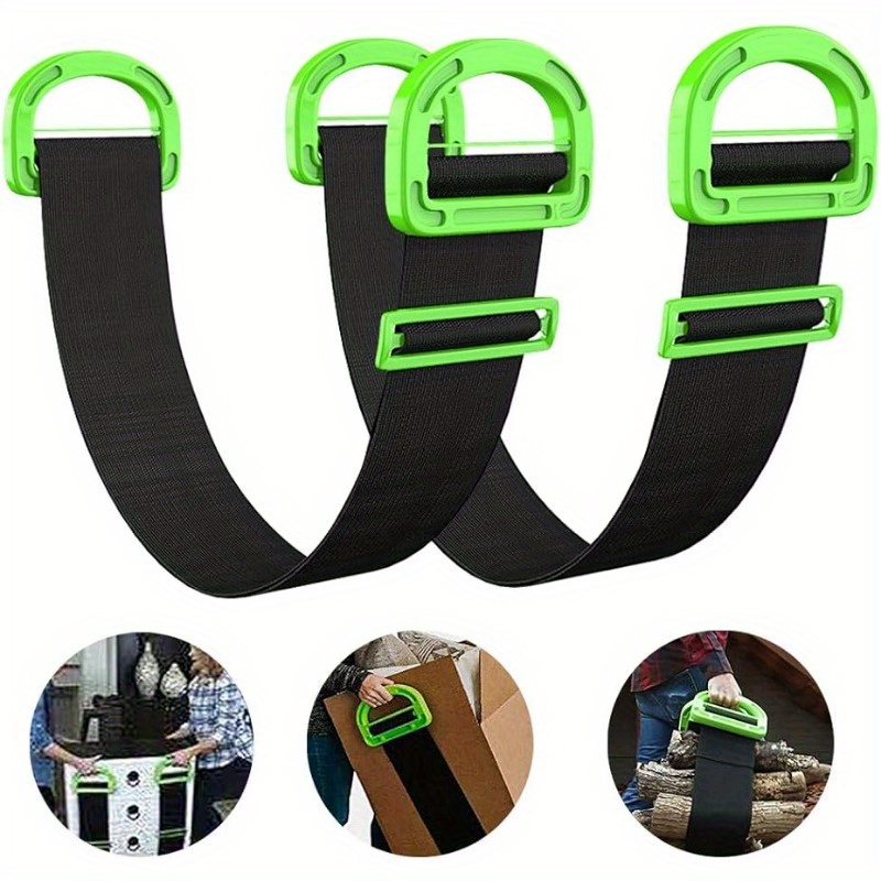 2 PCS Portable Moving Rope Heavy Goods Handling Belt(Black)