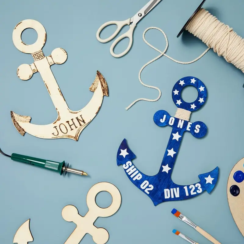 Artificial Wooden Anchor Crafts Sailboat Wheel Cutouts - Temu