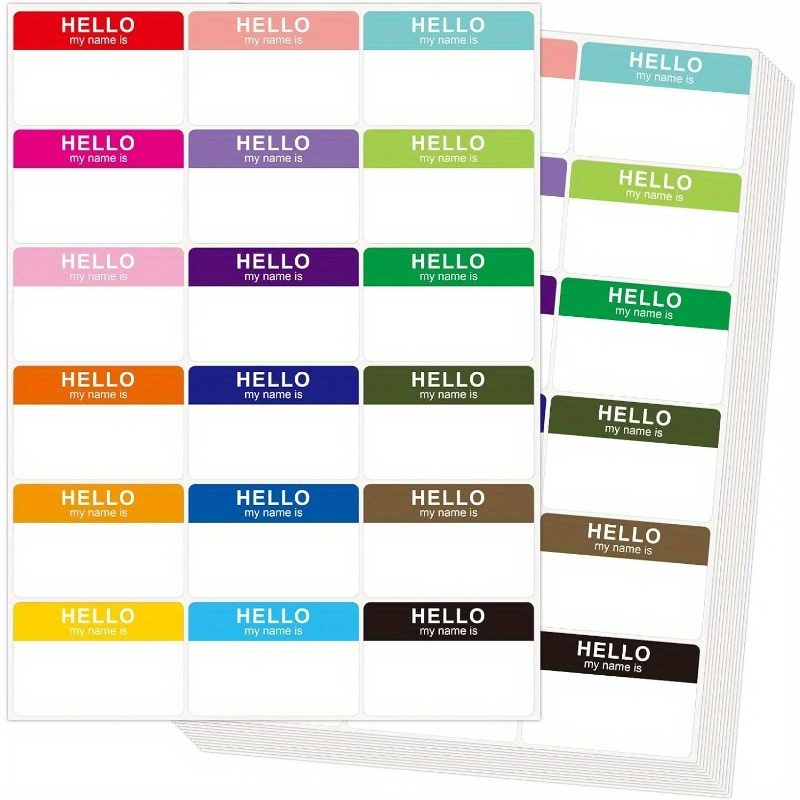 Name Badge - Boho Rainbows Hello My Name is