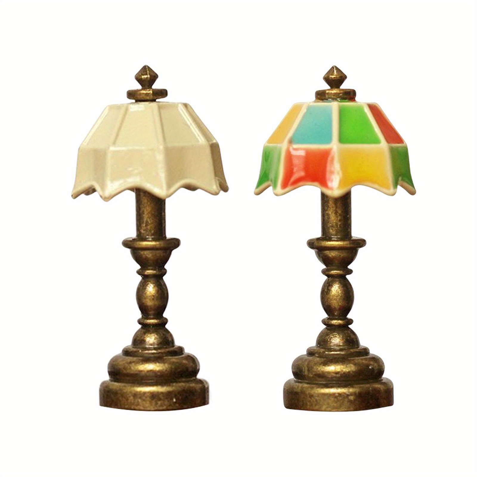 

1:12 Scale Dollhouse Table Lamp Mini Alloy Table Lights For Ornament Diy Projects Life Scene Bedroom Accessory