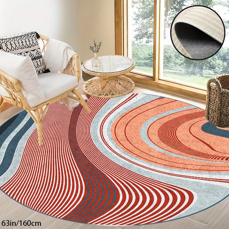 Alfombra de área para sala de estar: 3 x 5, alfombra pequeña y suave para  interiores, moderna alfombra de decoración abstracta con respaldo de goma