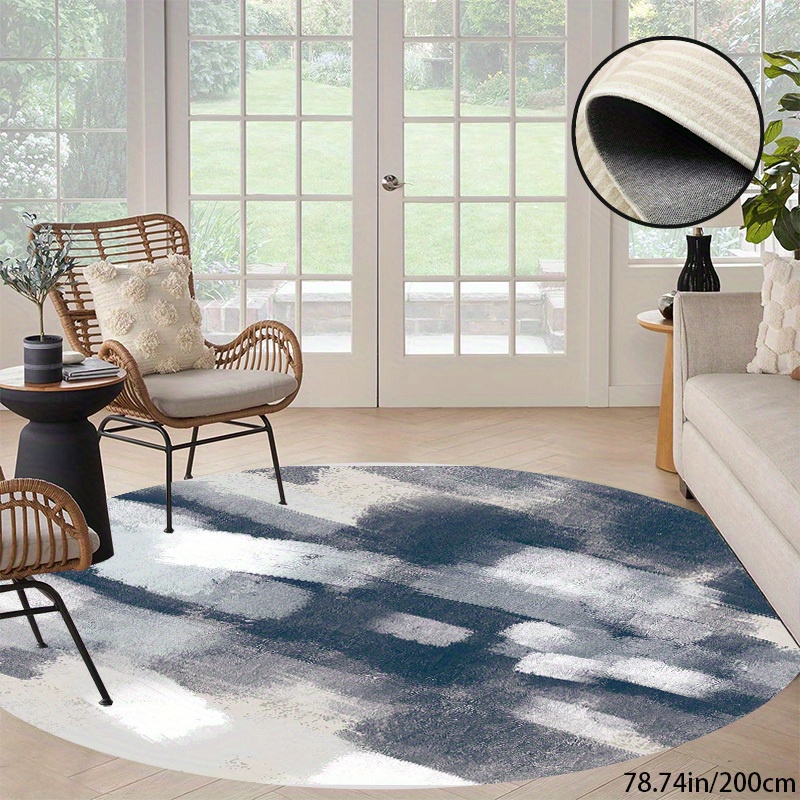 Blue Round Rug - Temu Canada