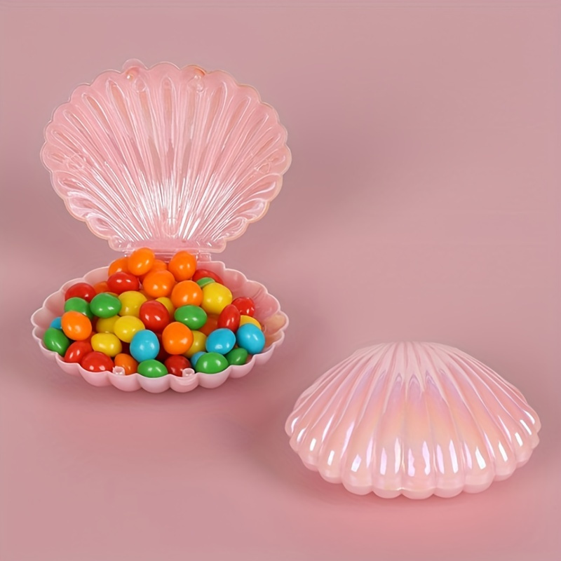 Colorful Plastic Mini Sea Shells Candy Box Seashell Party - Temu