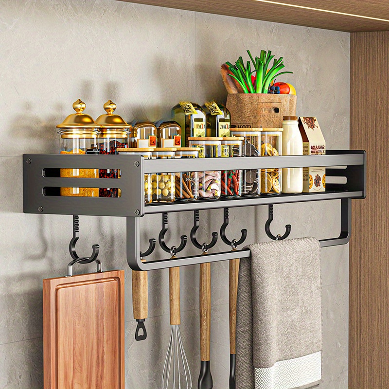 spice rack single double layers aluminum kitchen wall shelf Temu