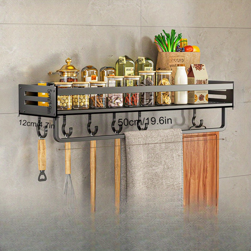 spice rack single/double layers aluminum kitchen wall shelf 