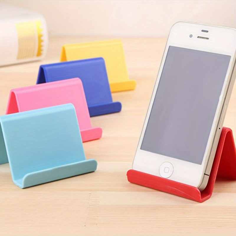 

1/3/5pcs Plastic Cell Phone Stand, Cute Desk Mobile Phone Holder, Compatible With Most Phones And Tablets, Colorful Phone Dock For Home And Office Use
