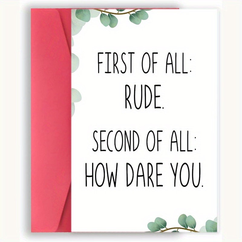 TEMU 1pc, Supoeguk Funny Leaving Card For Coworker, Sarcastic Retirement Card For Him Her, Rude Going Away Card For Men Women, New , Small Business