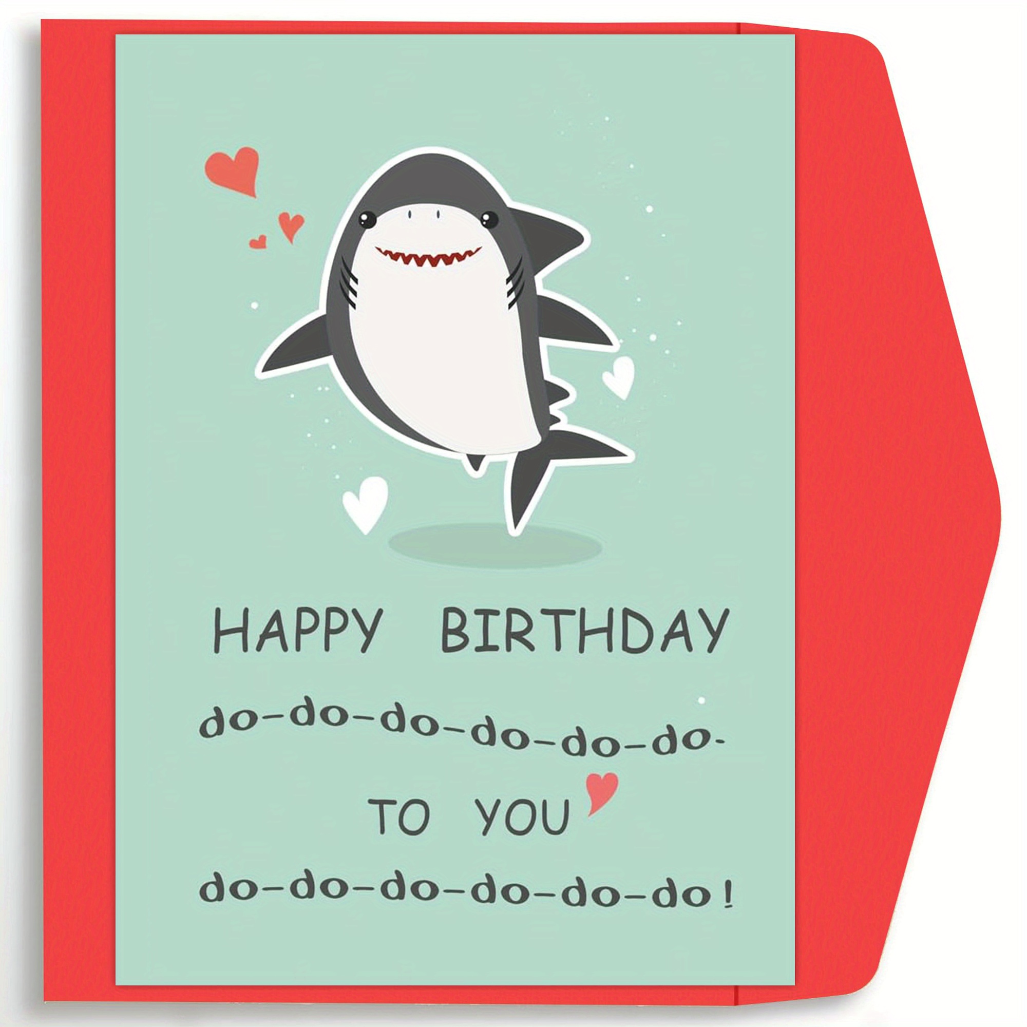 

Shark-themed Birthday Cards For All - Perfect Gift For Husband, Wife, & Family