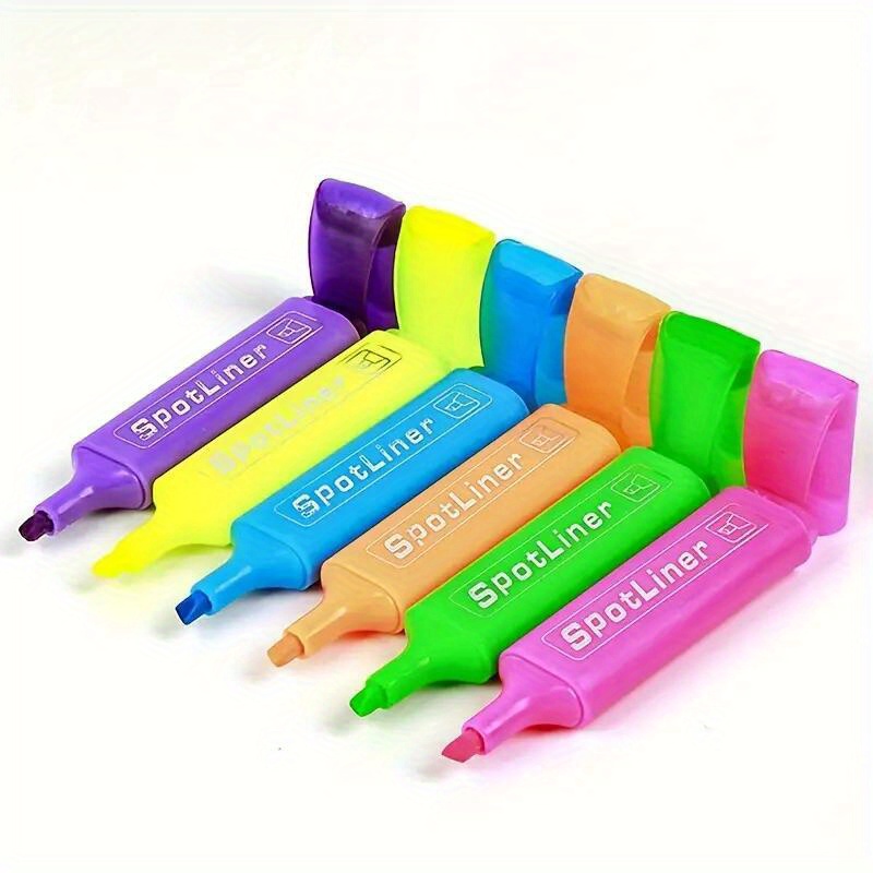 

Highlighter Marker Pen Fluorescent Color Marker Color Pen 6 Colors Journal Pen Classic Flash Pen