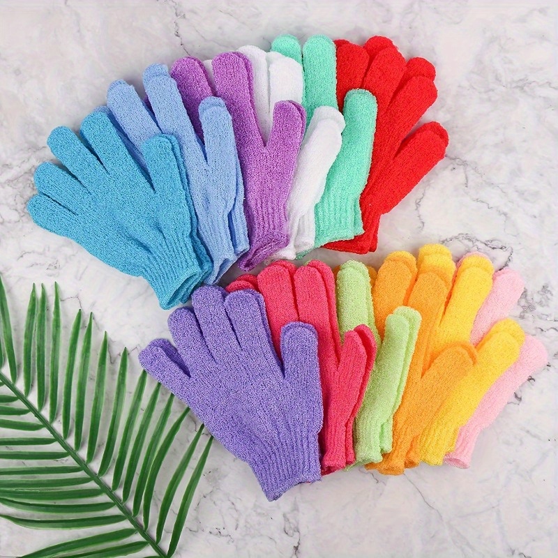 

10/20pcs Exfoliating Shower Gloves, Mitt Washcloth Bath Gloves For Shower, Double Sided Exfoliating Gloves, For Spa, Massage And Body Scrubs, Body Scrubber Bathing Accessories