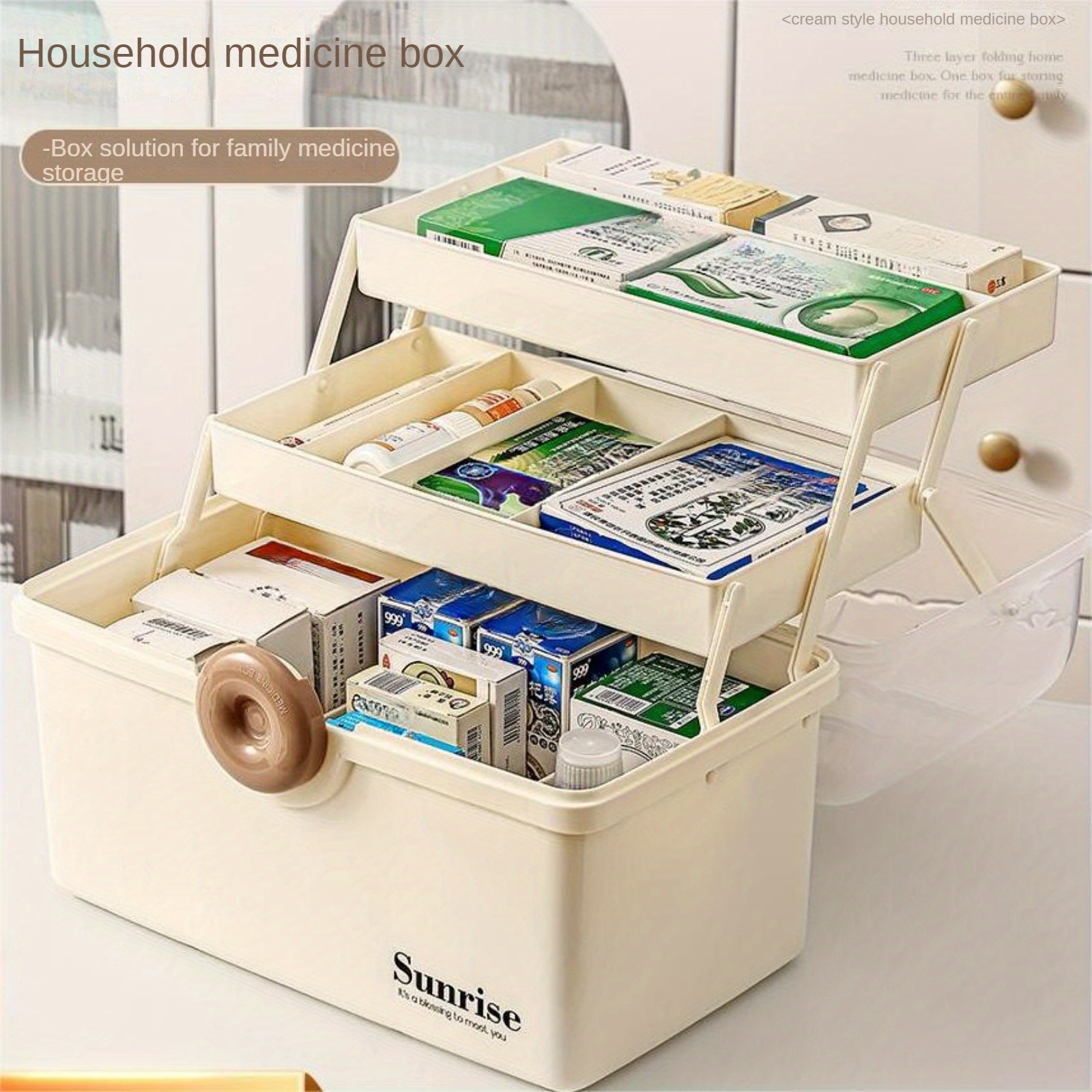 Medicine Storage Box Handles Multi layer Large Capacity - Temu