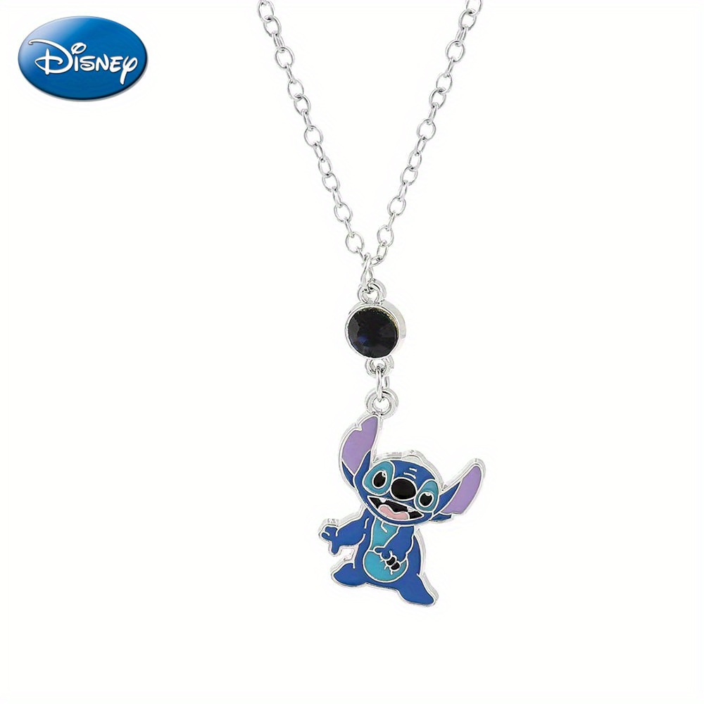 

1pc Cartoon Lilo & Stitch Pendant Necklace Simple Style Waterproof Neck Chain Jewelry Decoration For Friends
