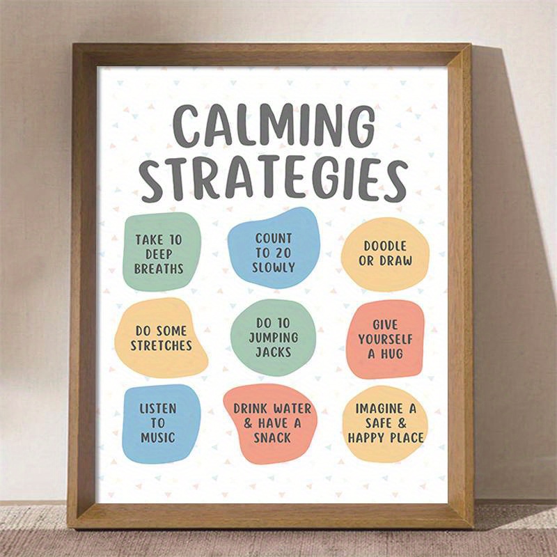 Calming Strategies Control Calming Corner Posters Mental - Temu Australia