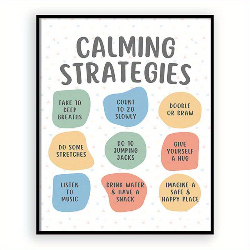 Calming Strategies Control Calming Corner Posters Mental - Temu Australia