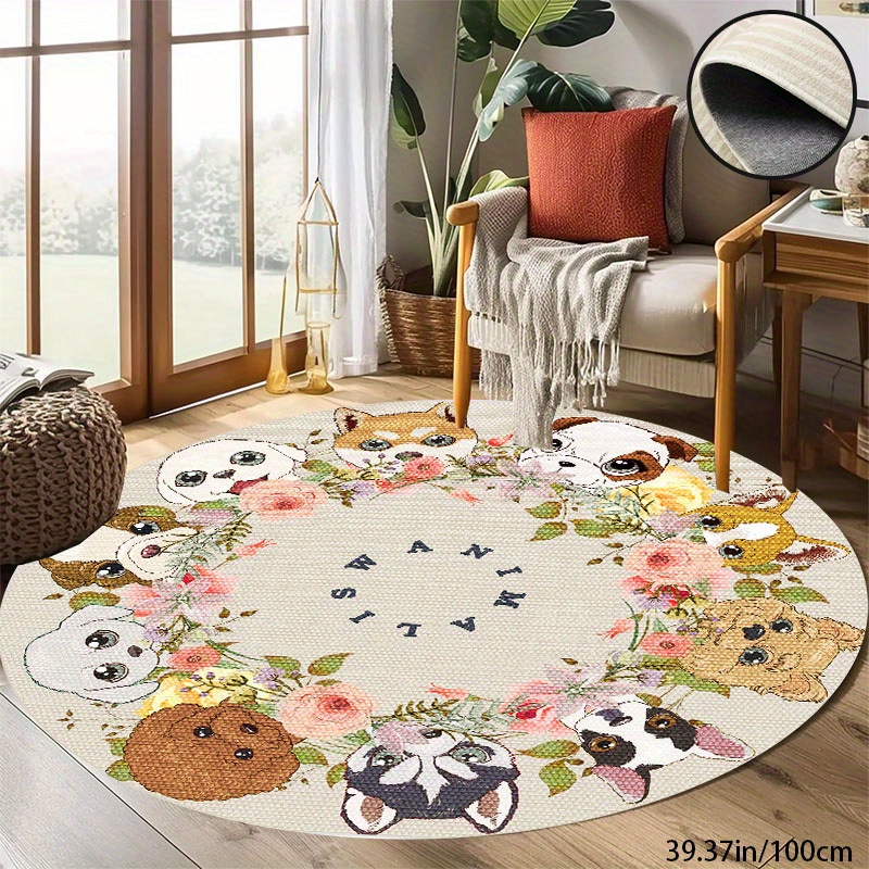 Round Floral Rugs, Kids Room Rugs, Sofa Rugs, Bedroom Bedside Rugs, Minimalist Art Rugs, Modern Area Rugs, Playroom store Rugs, Home Decor Rugs