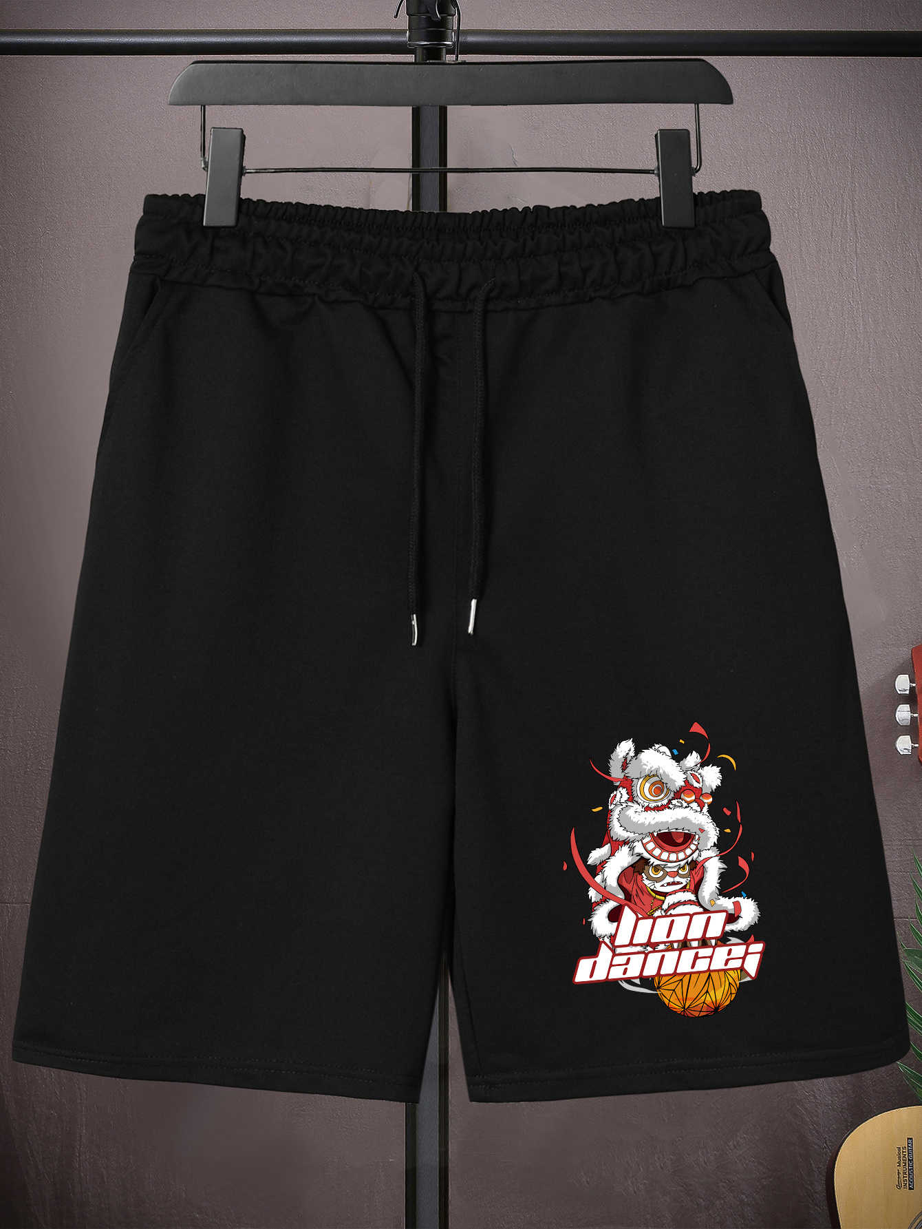 New Year Decoration Dragon Print Men's Drawstring Pants Temu New Zealand