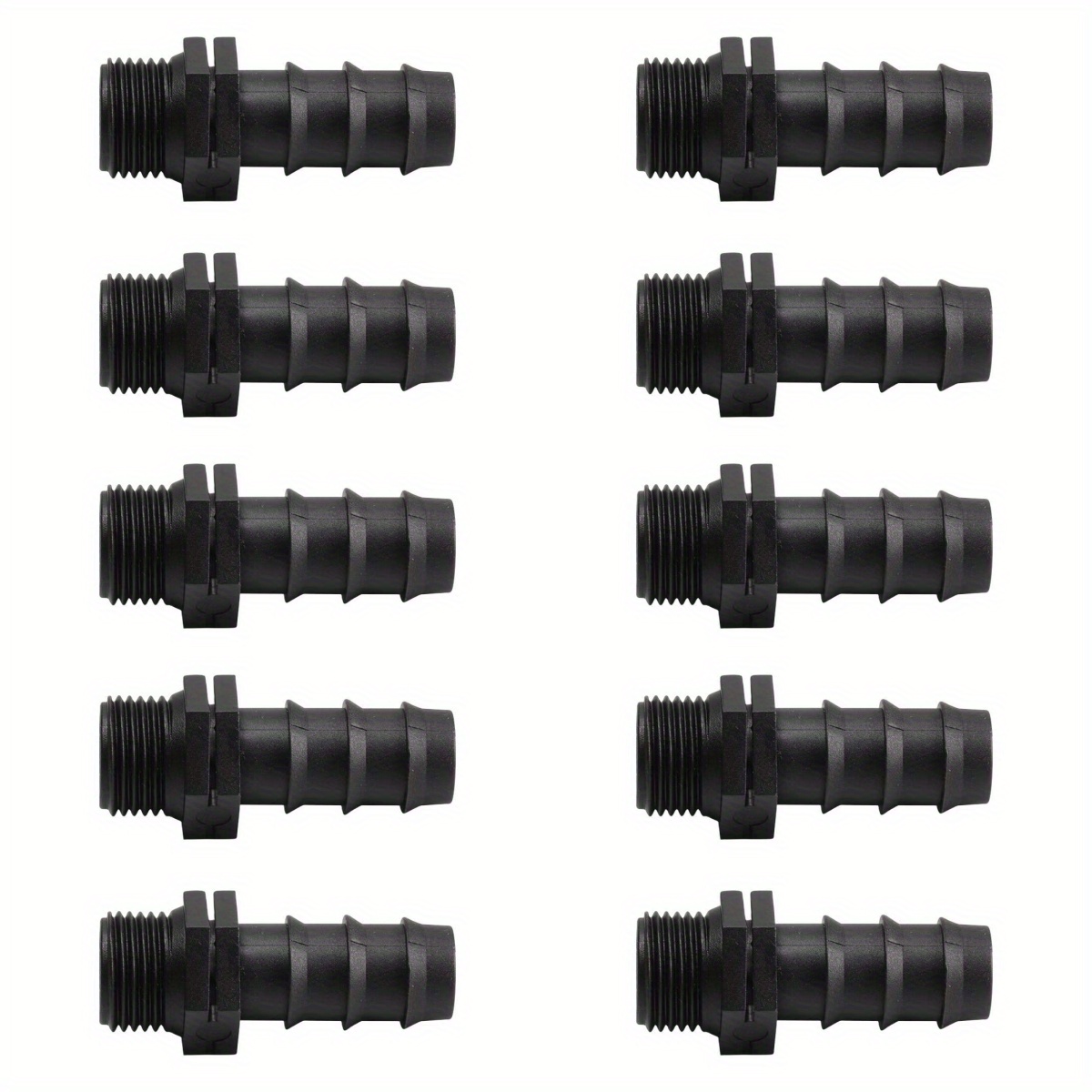 Sourcingmap Raccordi A T Per Irrigazione - 4 Pezzi, Barb 20mm (3/4') Con Filetto Maschio G3/4, In PE, Per Tubi Da Giardino - 3