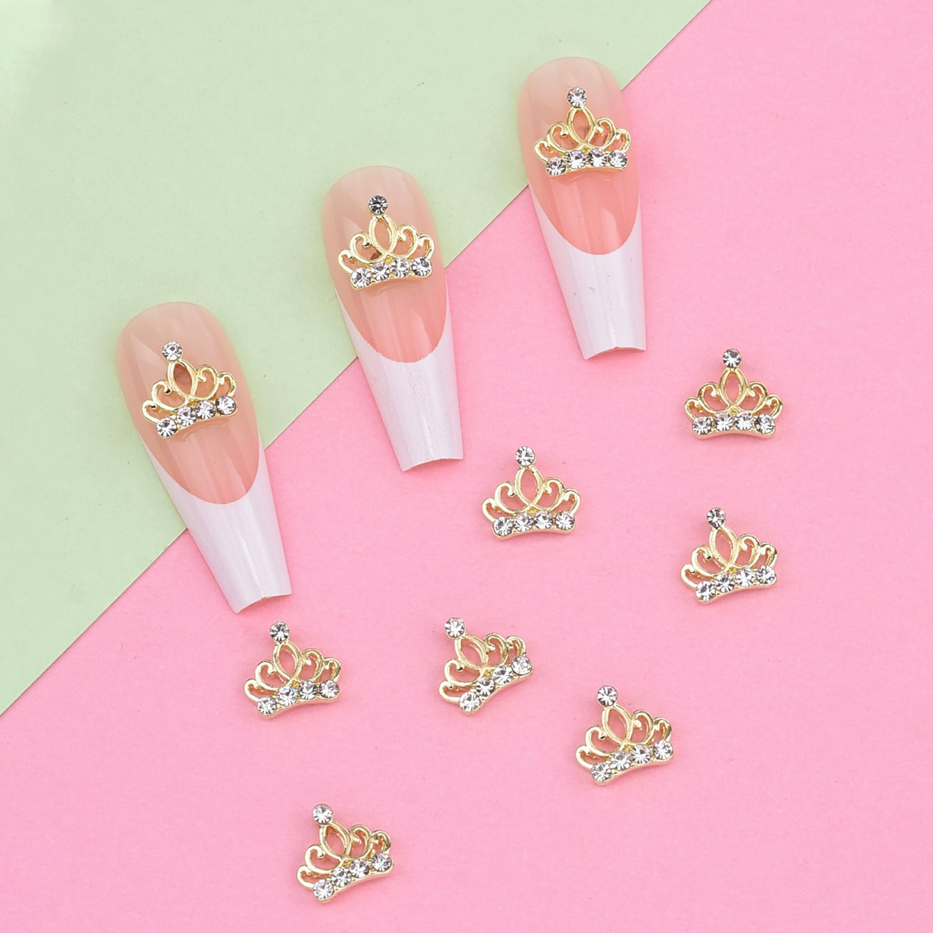 Image of 10pcs Shaped Rhinestone Decoration For Nail Art, Diy Crafts & Ornaments