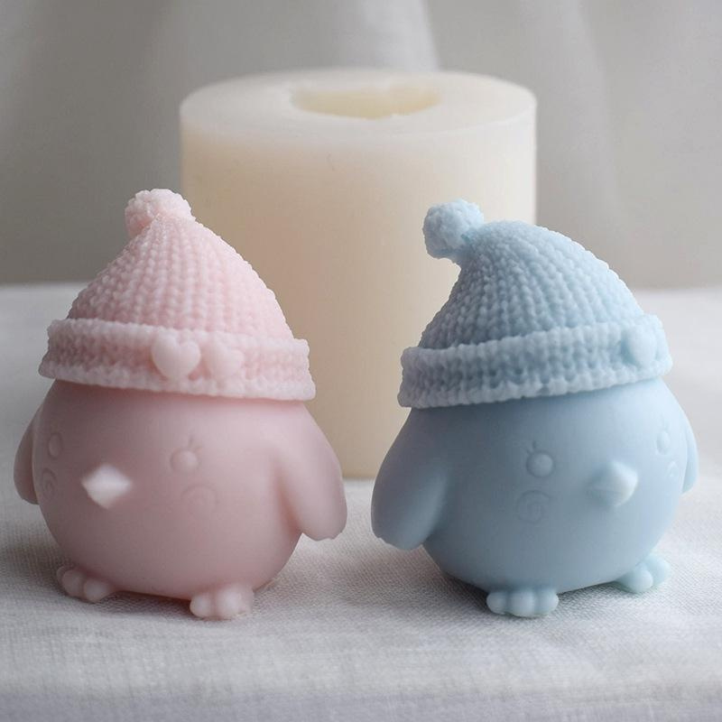 

1pc Cute Cartoon Chick Silicone Candle Molds Diy Handmade Mini Animal Soap Aromatherapy Plaster Making Home Decoration Handicrafts