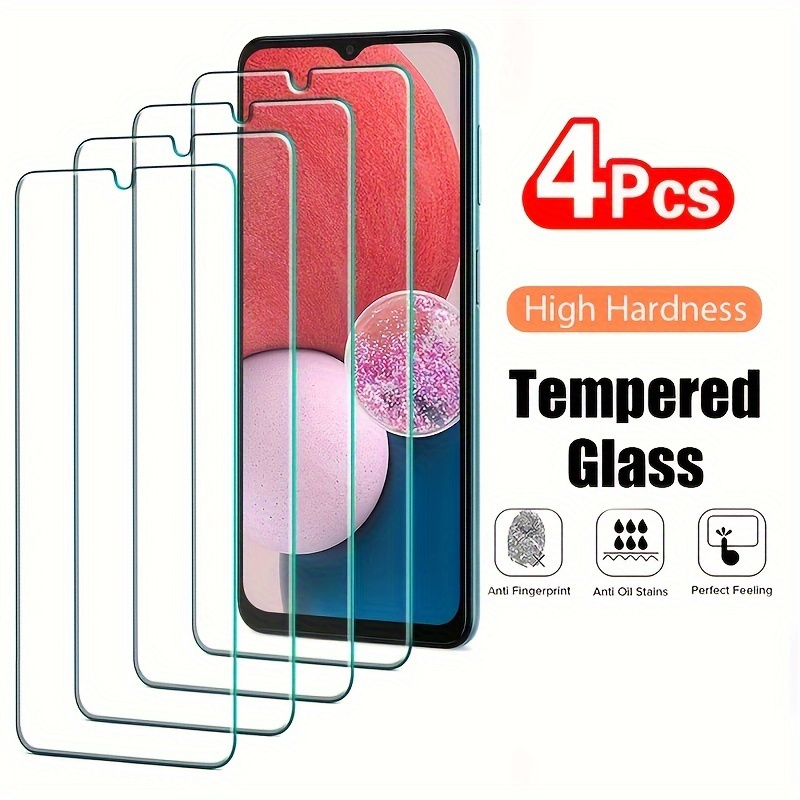 

4pcs Screen Protector For Samsung A03/a03s/a13 5g/a23/a33/a53/a73/a04/a04s/a04e/a14/a24 4g/a34/a54 9h Protective Film Phone Screen Tempered Glass