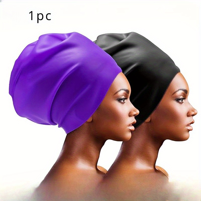 

1pc Extra Large Swimming Cap For Women And Men, Special Design Swim Cap For Very Long Thick Curly Hair