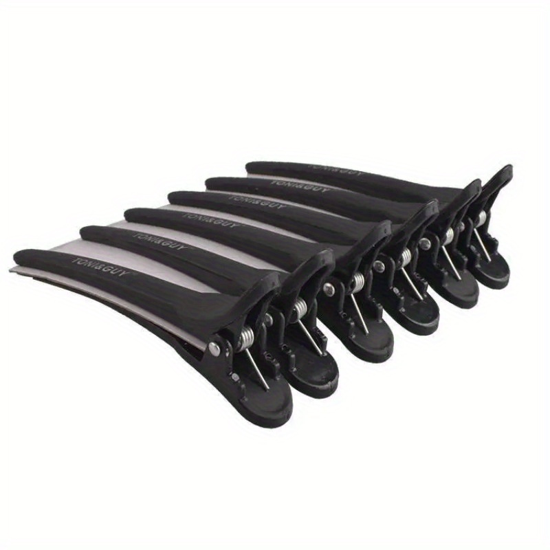

12pcs Hairdressing Hair Clip Salon Professional Women's Braided Tools Black Plastic Hairpin Clamps Claw Section Alligator Clips