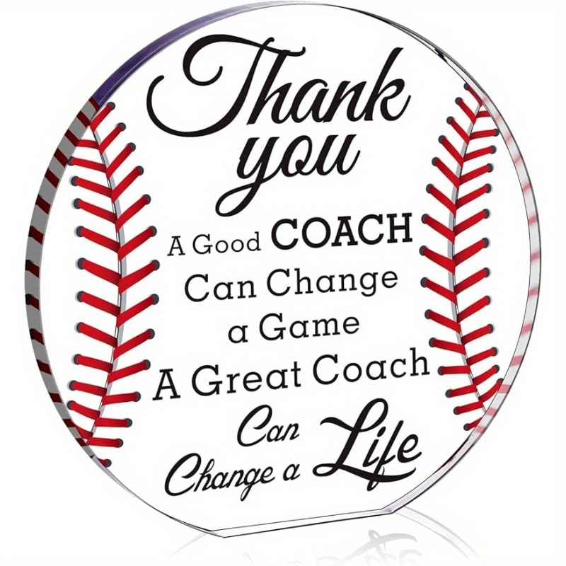 

1pc, Acrylic Baseball Gifts For Thank You Gifts Office Desk Decor Appreciation Gift Thank You Gift For Baseball End Of Season Gift For Baseball