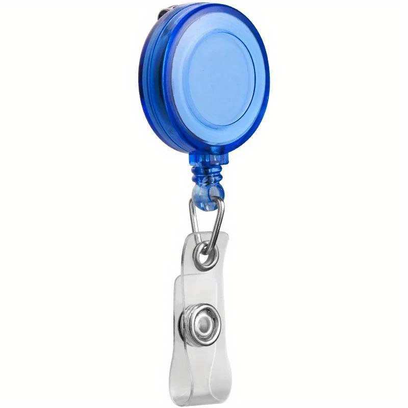 10pcs Retractable Badge Holder Reel Round with Clip and Strap