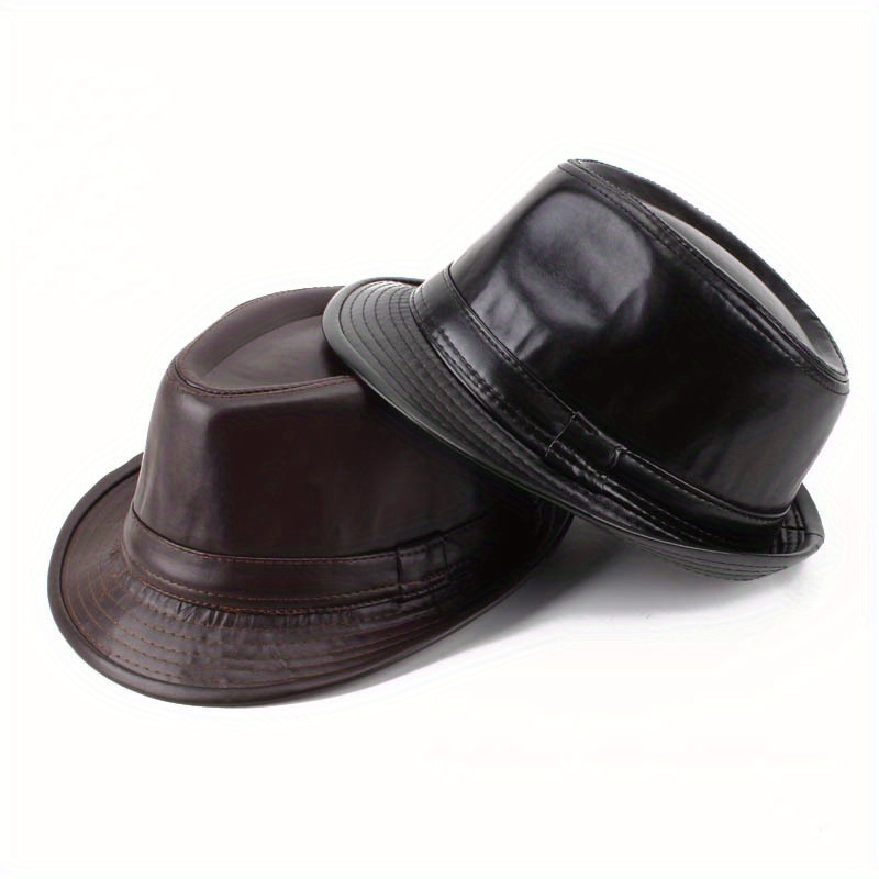 Men Leather Hat - Temu