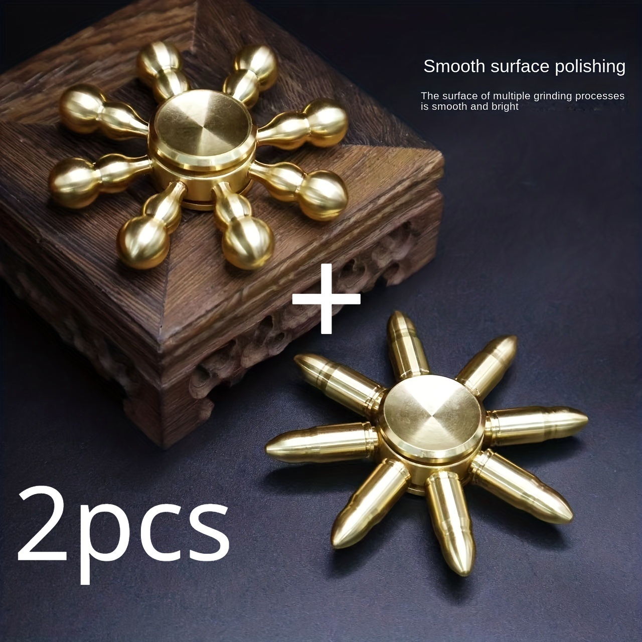 8 arm Gourd Bullet Solid Brass Fidget Spinner: Pure Copper - Temu